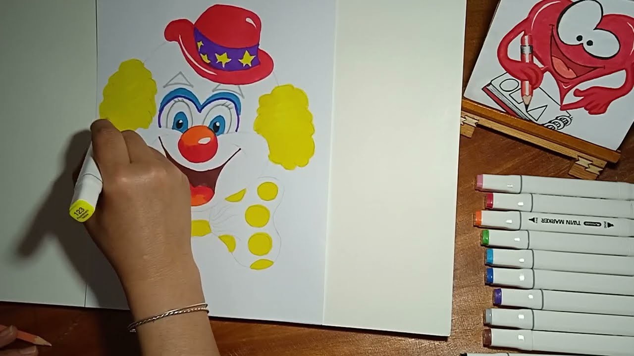 Comment dessiner bébé #clown   رسم المهرج الطفل