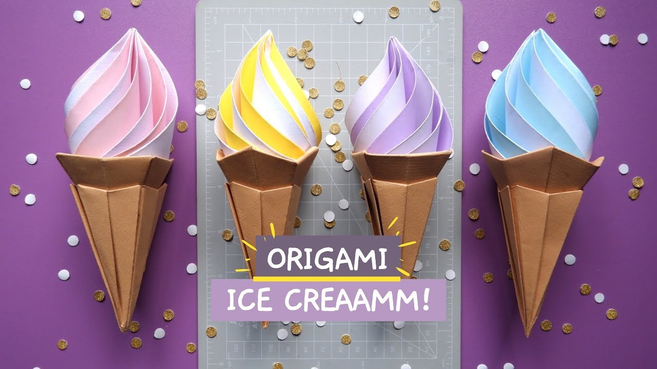 Origami Ice Cream Cone | Blue Ice Cream Hokkaido