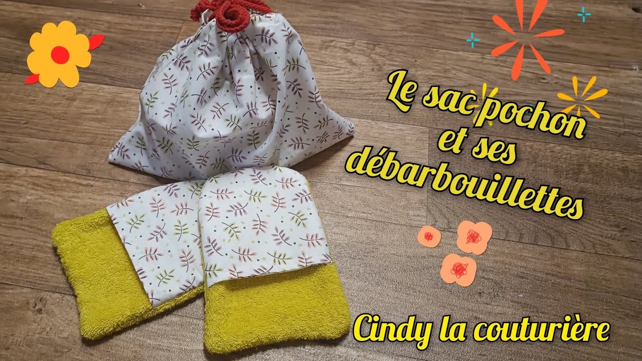 #diy #couture facile #tuto : Le sac pochon et ses débarbouillettes ~ Cindy la couturière