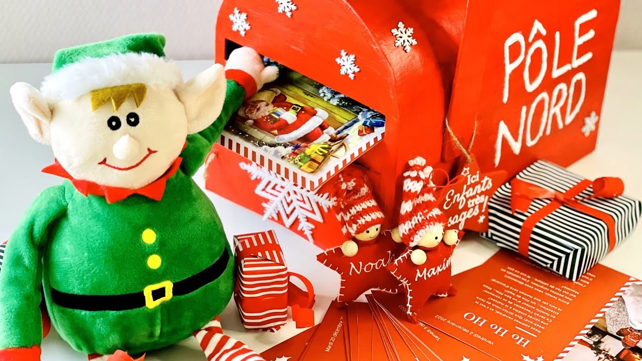 TUTO - DIY - Le calendrier de l'avent version boîte aux lettres magique du Père Noël