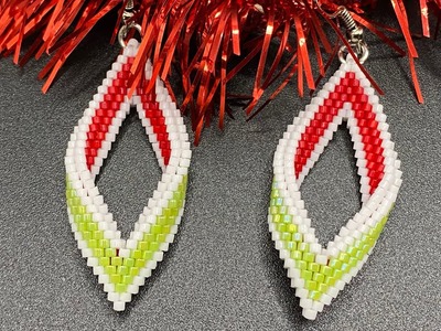 Boucles d’oreilles aux couleurs de Noël, pour gauchers