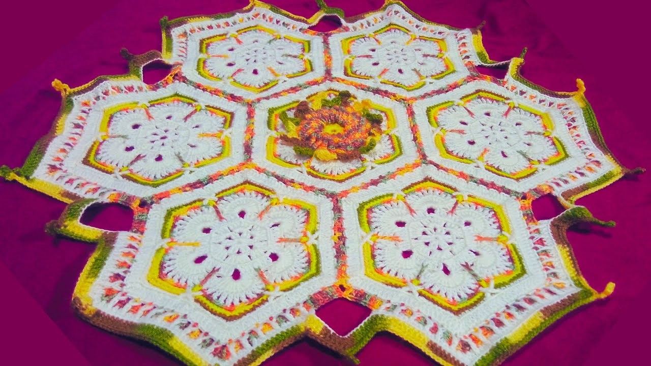 ???? RETO Centro de Mesa Hexagonal Crochet 2.2