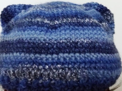 環形慢慢鉤出小短耳毛帽[Crochet]Knit cap