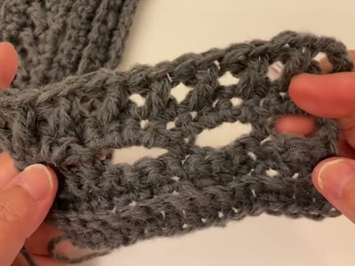 一款围巾的钩针花样 Crochet Scarf