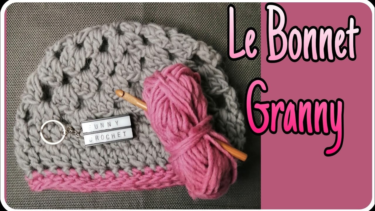 Le voilà !!! Le bonnet Granny hyper facile @FunnyCrochet #crochet #granny