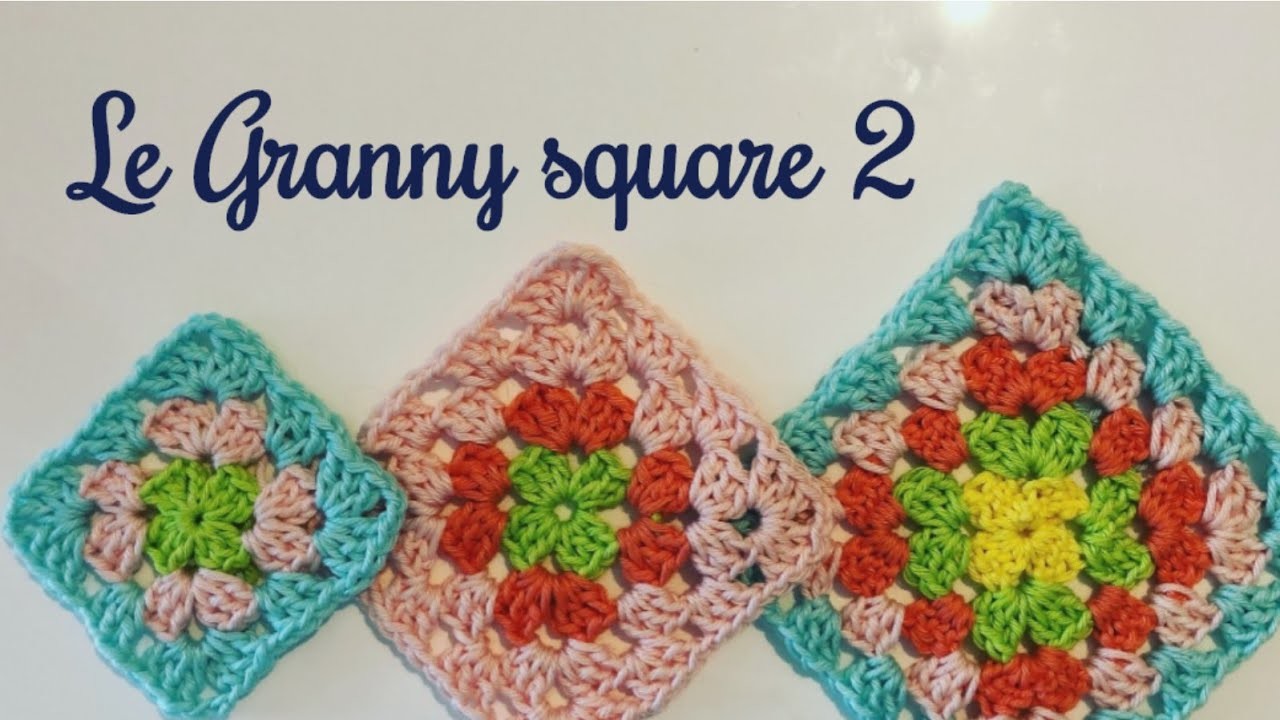 Tuto crochet débutant carré granny classique facile easy granny square comment faire un carré granny