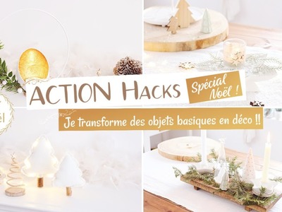 DIY ACTION hacks spécial NOËL | Je transforme des objets Action en déco de Noël (Facile & rapide) #5