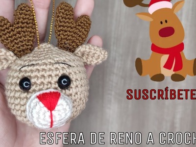 RENO A CROCHET #esferasnavideñas #crochet #croche #amigurumi #decoracionnavideña