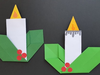 Bougie en origami facile pour des fêtes illuminées