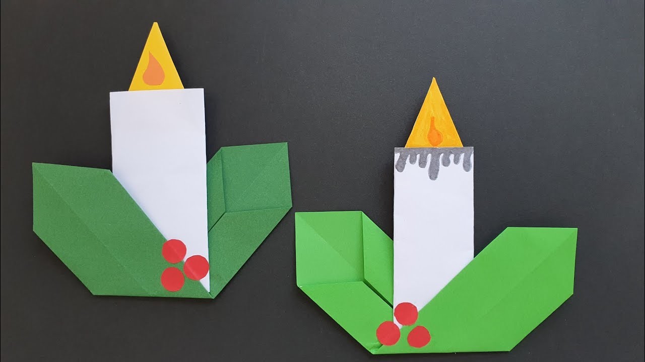 Bougie en origami facile pour des fêtes illuminées