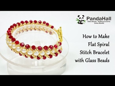 Comment faire un bracelet de spirale avec des perles de verre ? #diy #pandahall #tuto #tutorial