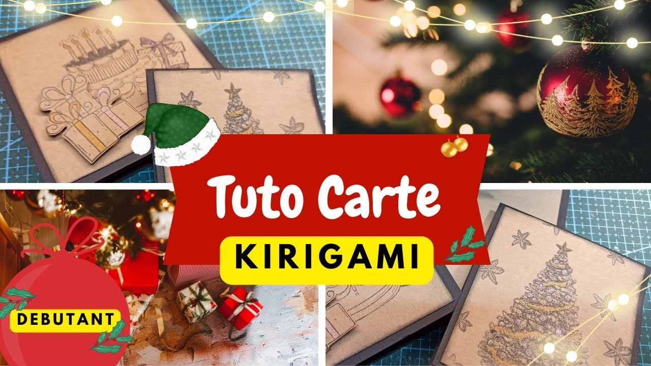 Tuto carte kirigami pour débutant et peu de matériel!! (effet pop UP)