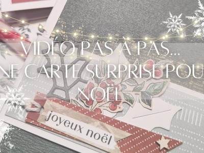 On scrap ensemble? Une carte surprise pour Noël ???? [pas à pas] #scrapbooking  #carterie #noel