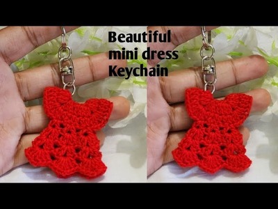 Beautiful crochet mini dress || crochet mini dress keychain