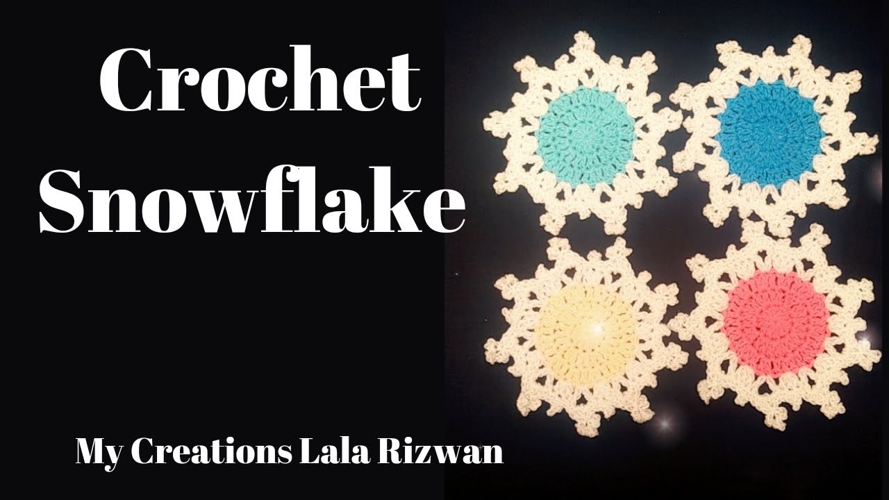 Crochet Snowflake. .#crochetsnowflake #smowflake #crochetpattern #crochetaddict #crochettutorial