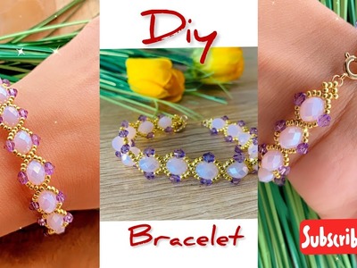 Fabrique des bijoux. tutoriel bracelet classique en cristal #athome #howto #accessories #diy