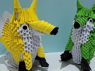 3d origami fox