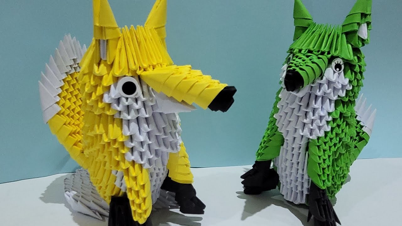 3d origami fox