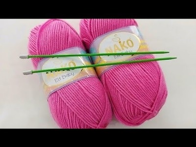 Çok kolay iki şiş yelek modeli Crochet knitting