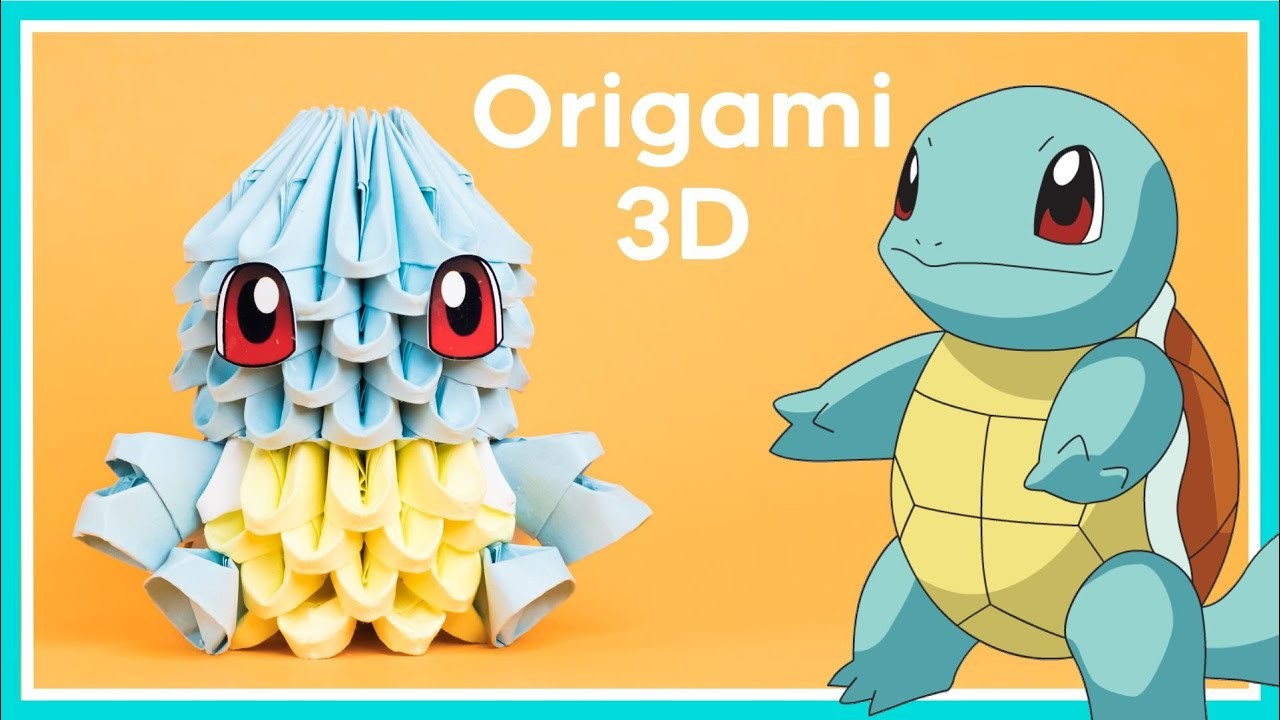 ???? SQUIRTLE ???? Origami 3d POKEMON
