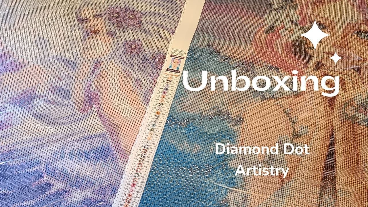 Unboxing de diamond paintings de Diamond Dot Artistry: Zodiac sign cancer et Mermaid moon