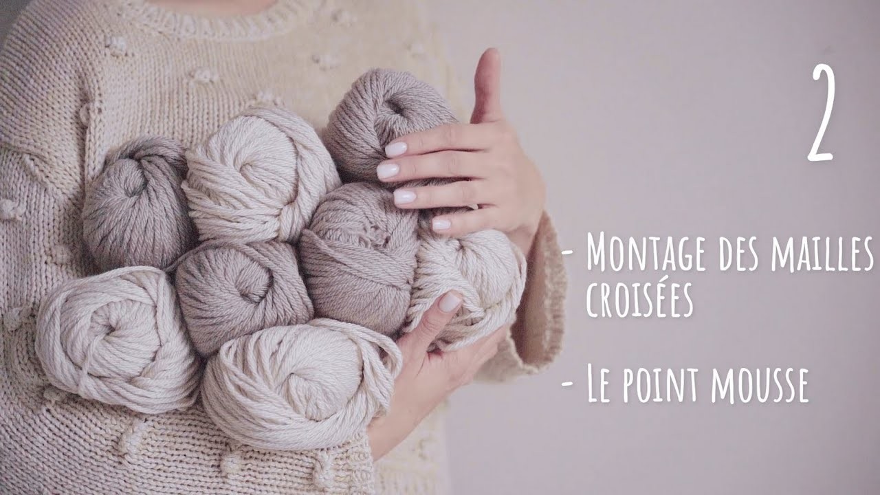 Tuto: montage des mailles croisées, le point mousse